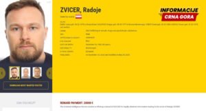 Austrija raspisala potjernicu za Radojem Zvicerom, preko Europola nudi 20.000 eura za informaciju o njemu