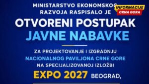 Ekonomski razvoj raspisao otvoreni postupak za Crnogorski paviljon na EXPO 2027