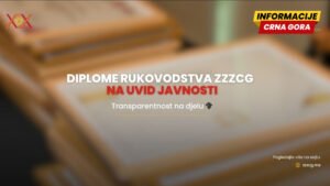 Zavod za zapošljavanje Crne Gore objavio diplome rukovodnog kadra