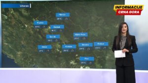 Promjenjivo oblačno sa južnim vjetrom, temperatura do 25 stepeni