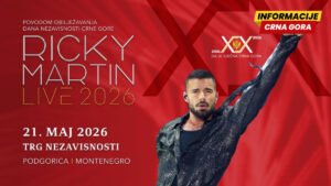 Riki Martin će pjevati na jubilej Dani nezavisnosti u Podgorici