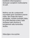 UP: Ponovo aktiviran talas lažnih SMS i aplikacionih poruka u ime Vlade Crne Gore i drugih državnih organa