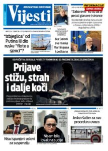 Naslovna strana Informacije CG za 3. jun 2026.