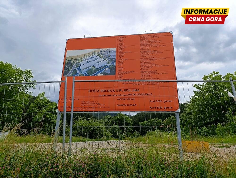 Ni makac od kamena temeljca: Više od mjesec dana nema najavljenih radova na izgradnji nove bolnice u Pljevljima