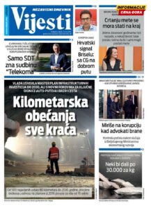 Naslovna strana “Informacije CG” za 10. jun 2026.