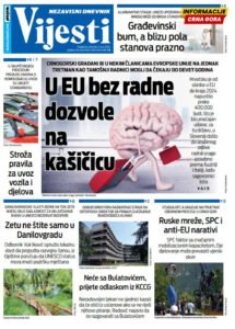 Naslovna strana “Informacije CG” za 11. jun 2026. godine