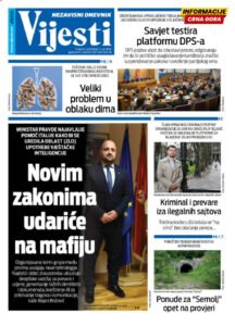 Naslovna strana “Informacije CG” za 15. jun 2026. godine