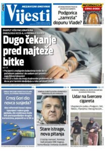 Naslovna strana “Informacije CG” za 19. jun 2026. godine