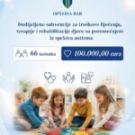 Opština Bar: Za liječenje, terapije i rehabilitaciju djece sa autizmom u Baru dodijeljeno 100 hiljada eura