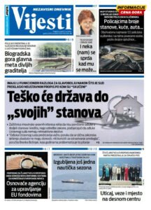 Naslovna strana “Informacije CG” za 3. jul 2026. godine