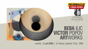 Dvije međunarodne umjetničke priče večeras u Tivtu: Beba Ilić i Viktor Popov otvaraju izložbe „ARTWORKS“