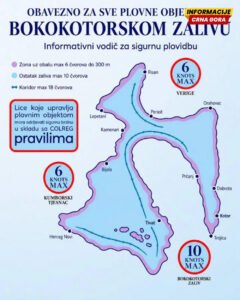 Ministarstvo pomorstva se ogradilo od skandalozne “mape” Bokokotorskog zaliva