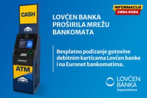 Lovćen banka proširila mrežu bankomata