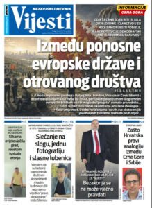 Naslovna strana "Informacije CG": Praznični trobroj