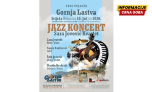 Džez koncert „Sara Jovović Kvarteta“ u Gornjoj Lastvi