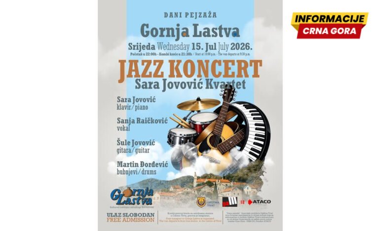 Džez koncert „Sara Jovović Kvarteta“ u Gornjoj Lastvi
