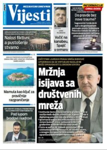 Naslovna strana “Informacije CG” za 15. jul 2026. godine