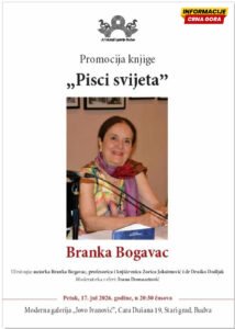 Razgovori Branke Bogavac sa najznačajnijim piscima savremene svjetske književnosti
