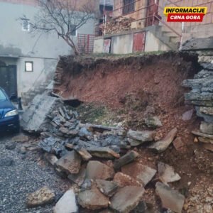 Pljevlja: Zid pao, pet kuća ugroženo