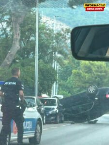 Bar: Vozač motora oborio pješaka u Zelenom pojasu, u Sutomoru se prevrnuo automobil