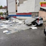 Nevrijeme pogodilo Pljevlja: Obrušila se fasada, ulice zatrpane šutom, grad razbijao vozila