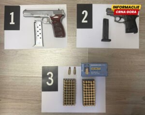 UP: Policija pronašla pištolj, startni pištolj i više od 100 metaka, Ulcinjanin uhapšen jer je ometao policajce