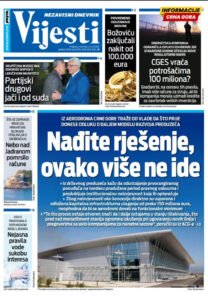 Naslovna strana "Informacije CG" za 23. jul 2026. godine