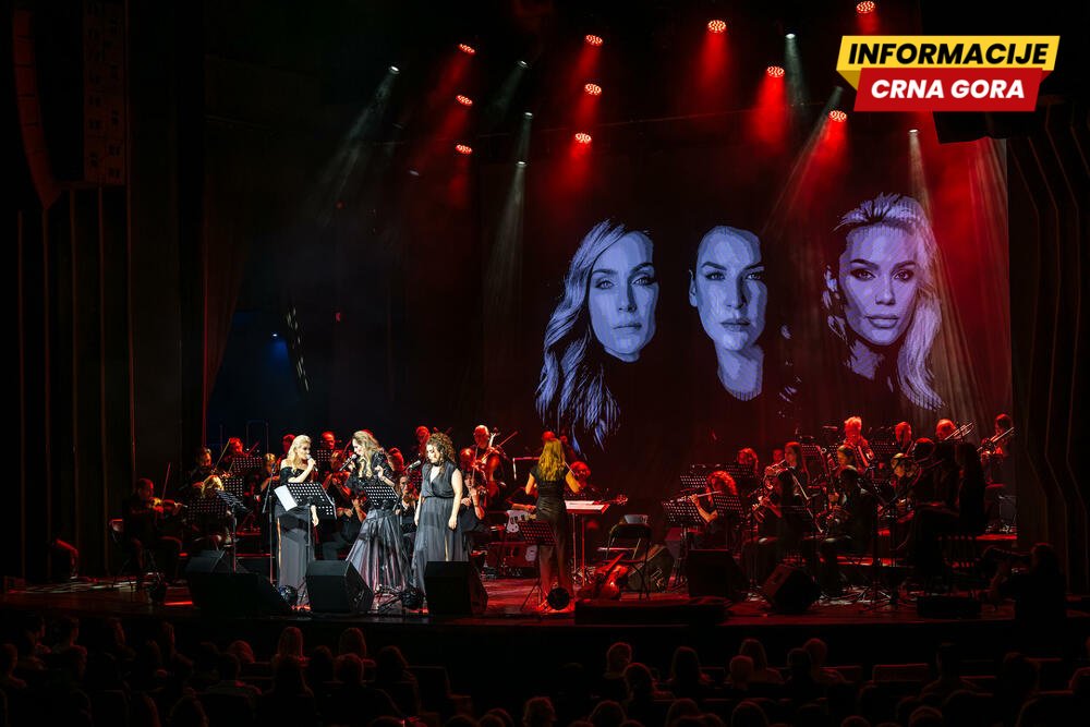 Lena Kovačević, Jelena Gavrilović i Marija Jelić na sceni Luštica Bay-a