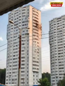Stambena zgrada u Čehovu kod Moskve oštećena u napadu dronom