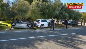 Saobraćajna nesreća na putu Podgorica-Cetinje: Dvije osobe teško povrijeđene