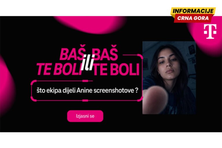 Baš te boli ili Baš te boli - Crnogorski Telekom pokrenuo kampanju protiv govora mržnje u digitalnom prostoru