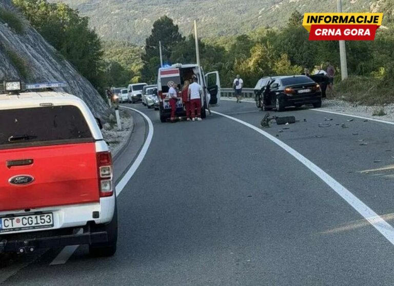 Dvije osobe lakše povrijeđene u udesu na putu Cetinje–Budva