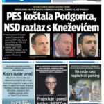 Naslovna strana “Informacije CG” za 16. avgust 2026. godine