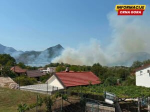 Požar u Virpazaru kod željezničke stanice