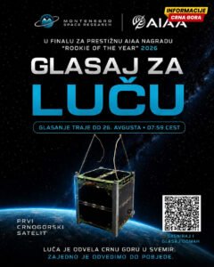 MSR: Glasajte za za prvi crnogorski satelit Luča koji se nalazi u finalu AIAA nagrade “Rookie of the Year 2026”