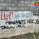 BS: Na potpornom zidu ispred kuće Strujuć Harbić ispisan grafit kojim se veliča Mladić