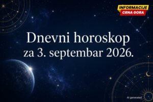 Dnevni horoskop za četvrtak, 3. septembar 2026.