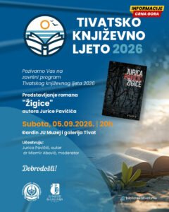“Žigice” Jurice Pavičića zatvaraju “Tivatsko književno ljeto 2026”