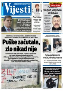 Naslovna strana "Informacije CG" za 4. septembar 2026. godine
