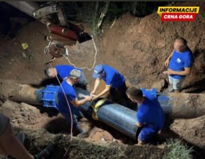 Havarija na šetalištu u Bečićima: Bez vode od večeras do zore od Zavale do Praskvice
