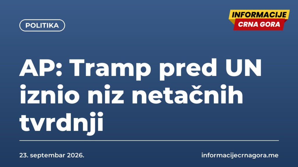 AP: Tramp pred UN iznio niz netačnih tvrdnji