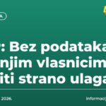 ASP: Bez podataka o krajnjim vlasnicima odbiti strano ulaganje