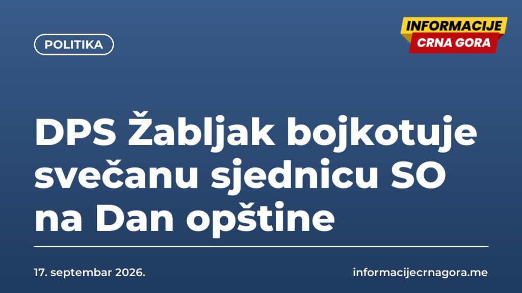 DPS Žabljak bojkotuje svečanu sjednicu SO na Dan opštine