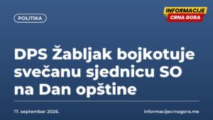 DPS Žabljak bojkotuje svečanu sjednicu SO na Dan opštine