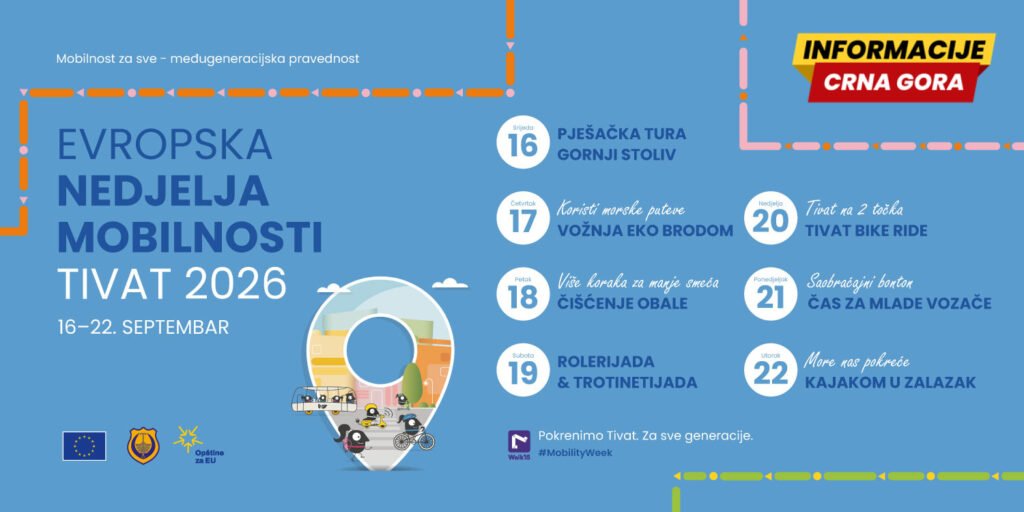 Evropska nedjelja mobilnosti u Tivtu od 16. do 22. septembra