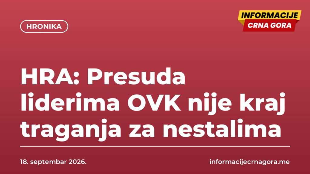 HRA: Presuda liderima OVK nije kraj traganja za nestalima