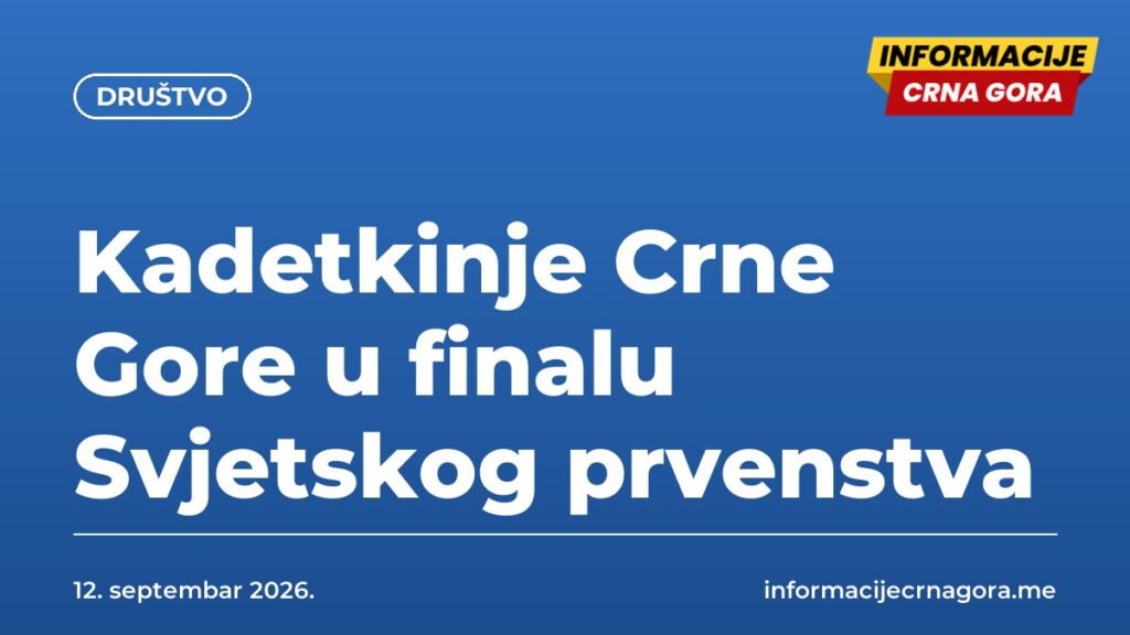 Kadetkinje Crne Gore u finalu Svjetskog prvenstva