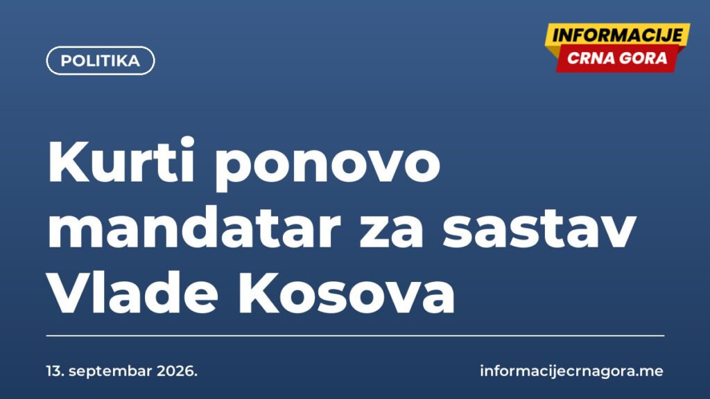 Kurti ponovo mandatar za sastav Vlade Kosova