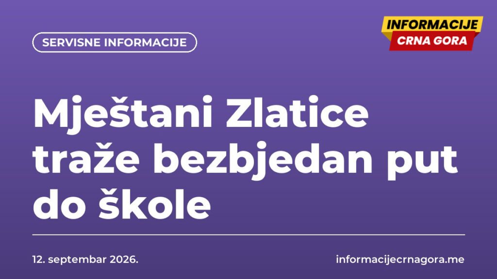 Mještani Zlatice traže bezbjedan put do škole