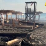 Na Velikoj plaži kod Ulcinja u utorak oko 13.45 sati buknuo je požar koji se proširio i